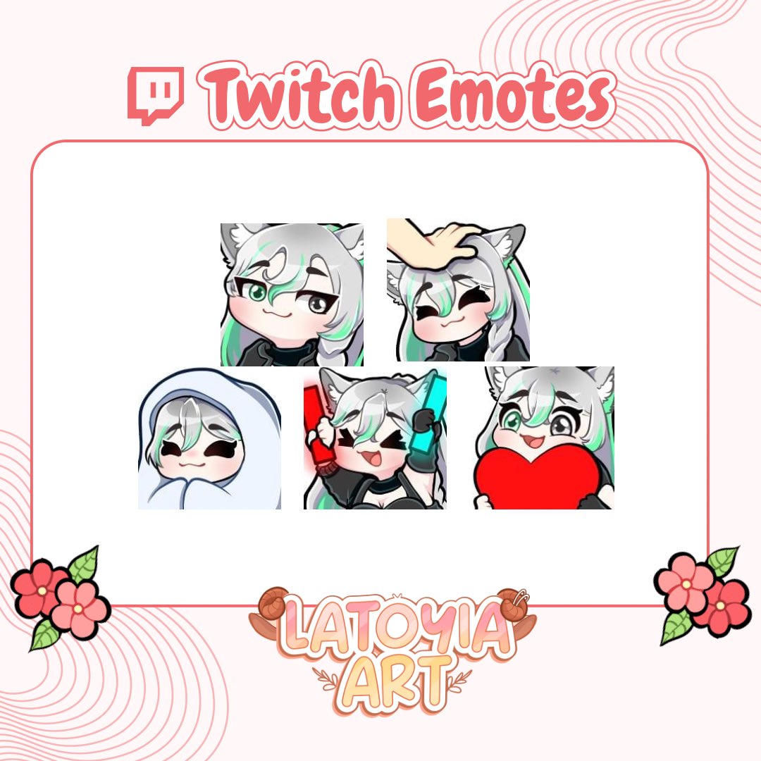 New twitch emotes for @/PrismaMirage 

I really appreciate you supporting me 💕

#twitch #twitchemote #commission #twitchstreamer