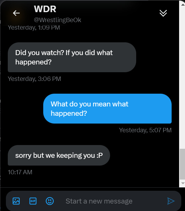 MilkWrestle's tweet photo. OOC: Recently I've left two feds to shorten the list of ones I'm in. @VelocityPW was super responsible and understanding and I hugely recommend going there. The other was this one below. I told them why but they are acting like a child and crazy ex. Don't join this fed. https://t.co/qdunCUPcRg