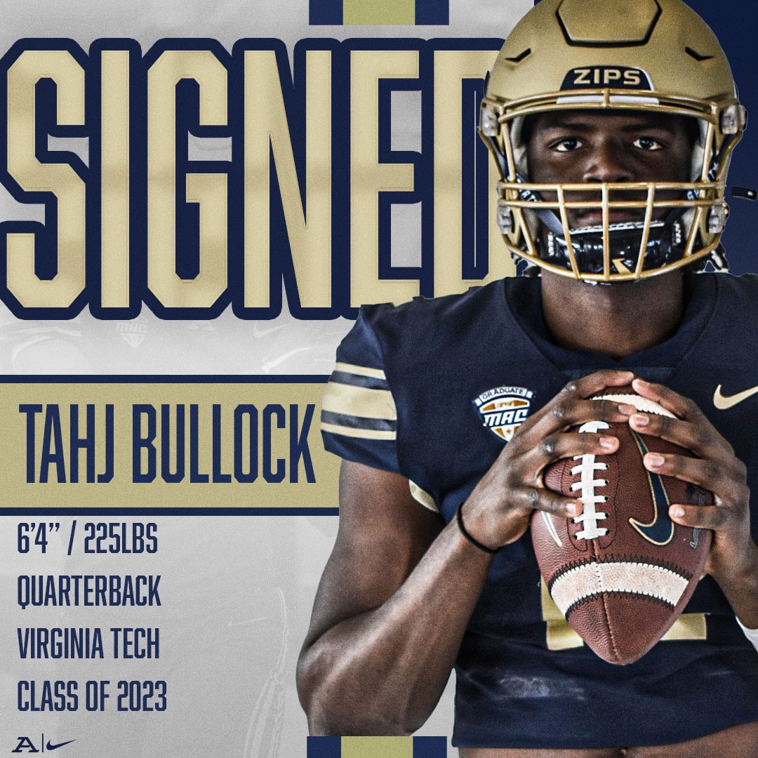 Tahj Bullock ➡️ 📝 ➡️ 🦘‼️

Welcome to <a href="/ZipsFB/">Akron Football</a> 🤝

#Finish 😤
#212Degrees 🌡 🔥