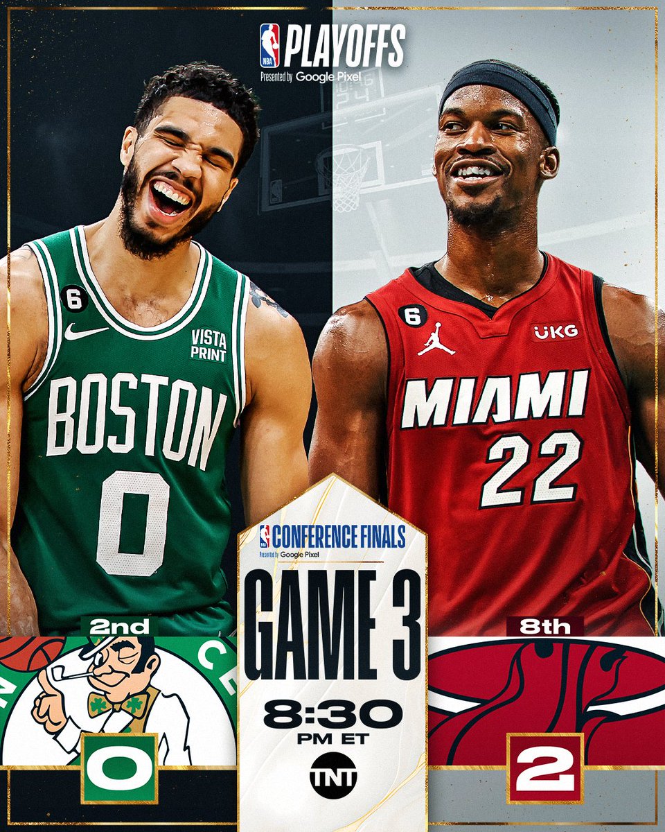 NBA's tweet photo. With 2 road wins... the Heat come home!

Will the Celtics get one back in Game 3?

Find out tonight on TNT 🍿 https://t.co/61oUjVGgZl