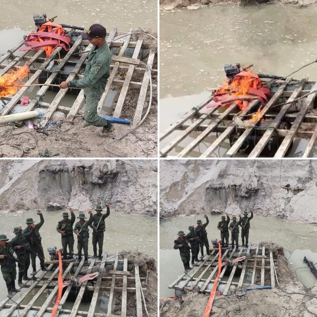 #FANB desplegada en el estado Amazonas, desmantelando campamentos de minería ilegal que depredan arbitrariamente el medio ambiente e irrespetan el ordenamiento territorial. 

#OperacionAutana2023