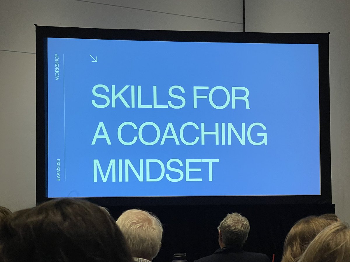 lmhuntimer's tweet photo. Skills for a Coaching Mindset - full house so opening up another space to accommodate all. 👏🏻👏🏻👏🏻 #AAM2023 https://t.co/Jx6sn90nOd
