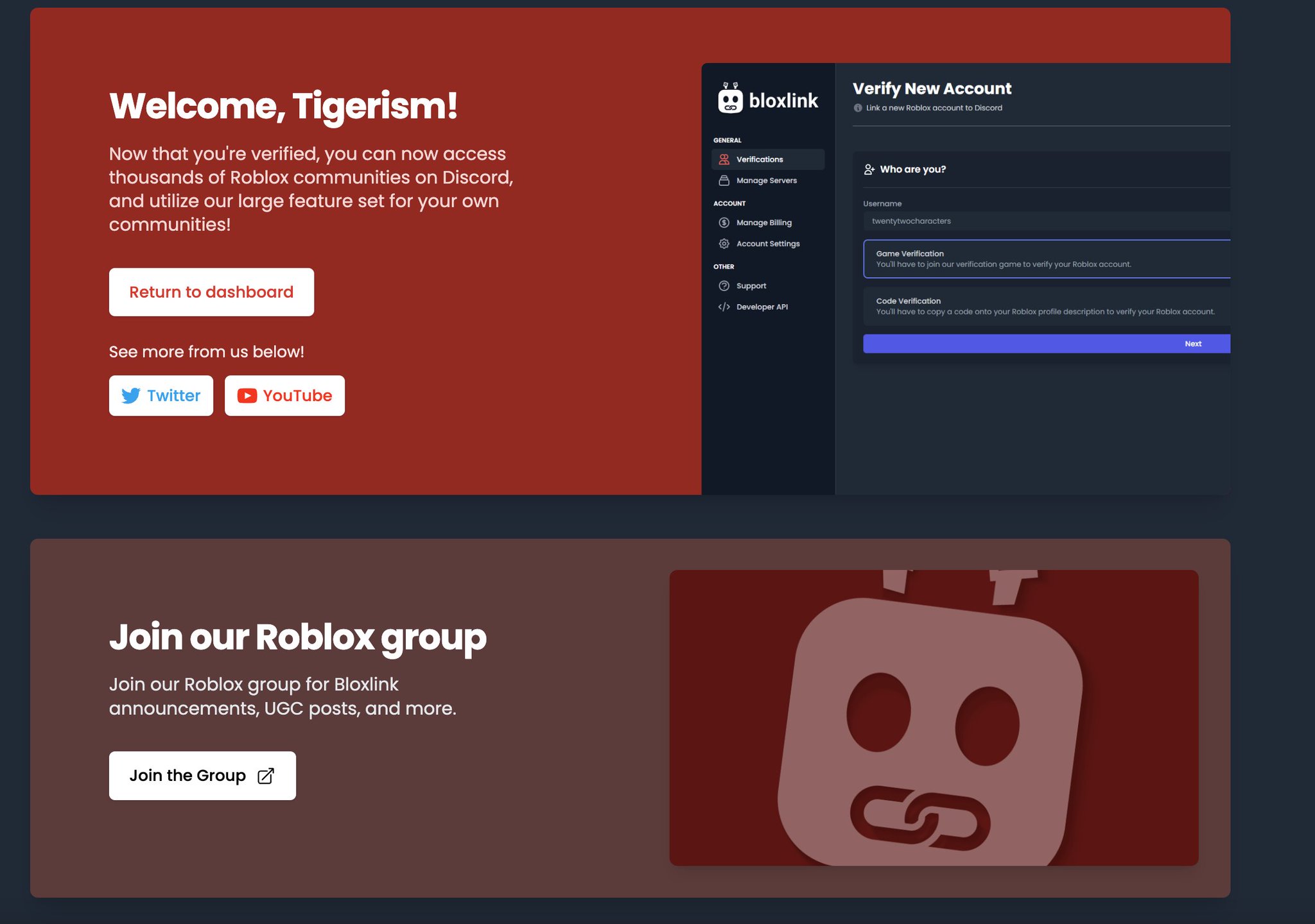 Bloxlink on X: Roblox OAuth2 and API Premium are live We have deployed a  massive update recently to our website that has been in the works for a few  weeks. Roblox OAuth2 is live We have integrated Roblox OAuth2 into our  verification portal making for