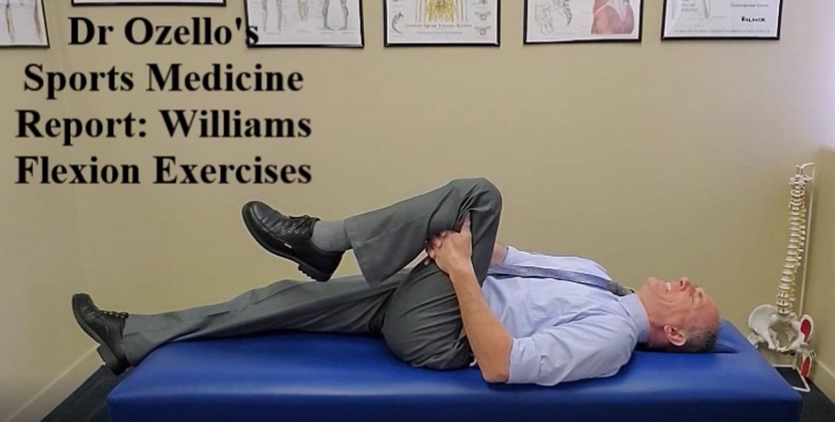 Williams Flexion Exercises for Low Back Pain
Dr Donald A Ozello DC of Championship Chiropractic 
#vegas #chiropractor #chiropractic #sportsmedicine #lowbackpain #lowerbackpain #lumbarspine #stretching #core #corestrength #coretraining youtu.be/1sydGbumLhI