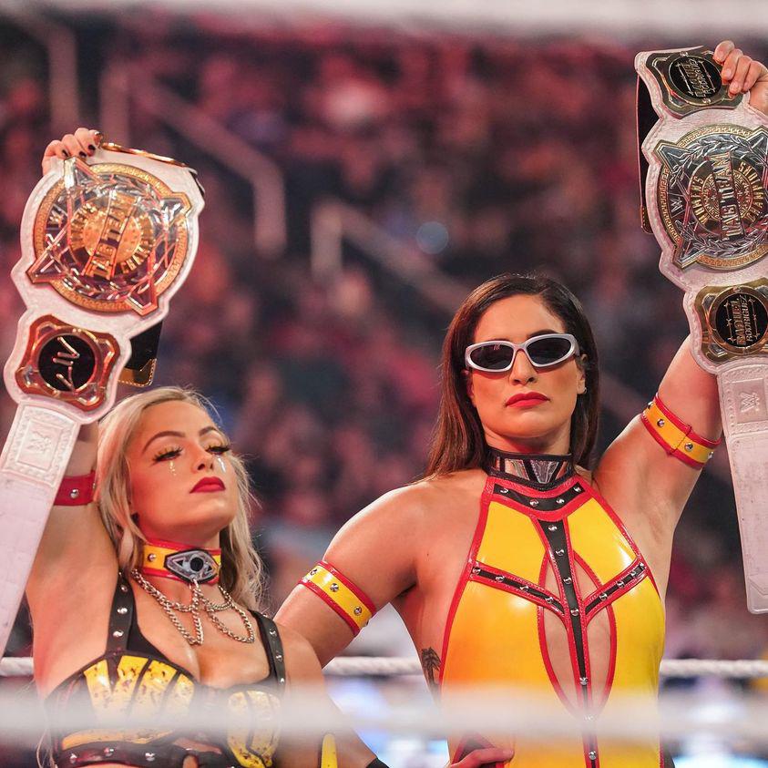 Joeteresi19's tweet photo. @RaquelWWE I know you and @YaOnlyLivvOnce will get these back again soon.
#WatchThem
#BestTagTeam https://t.co/IbG6eTSgQz