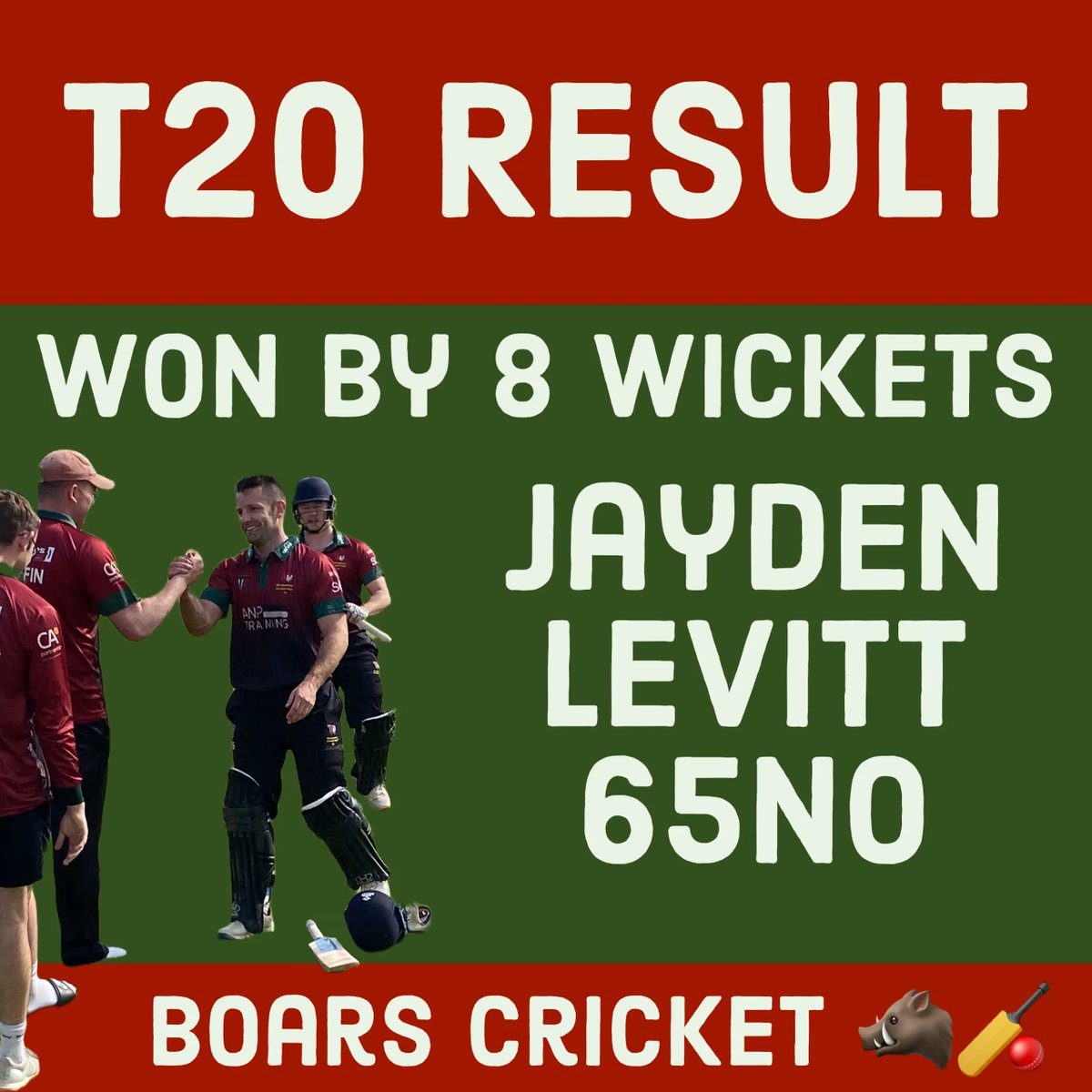 BoarsCricket's tweet photo. Through to the next round ! #BDPC https://t.co/iJfNa1QgqW