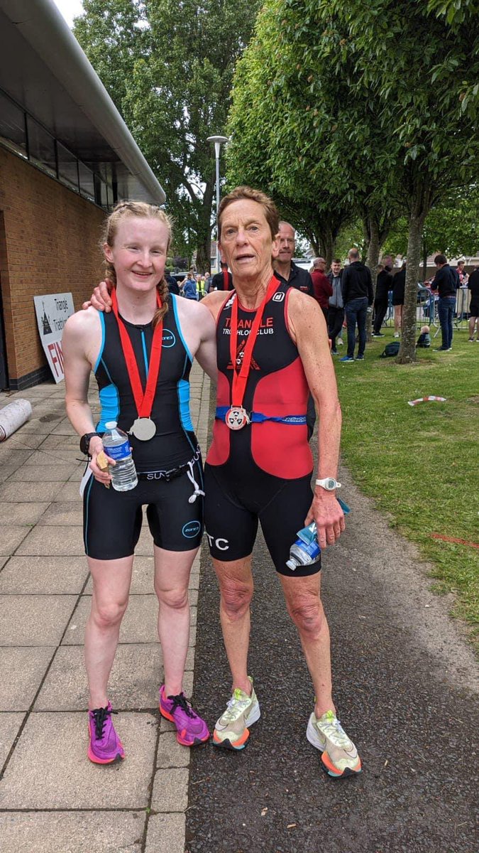 Judith & Anne at Roe Valley Sprint Triathlon yesterday. 
First females overall. 
🏊🏻‍♀️🚴🏻‍♀️🏃🏼‍♀️
A great sprint race to kick things off - two weeks until European Championships in Madrid! 💪🏻