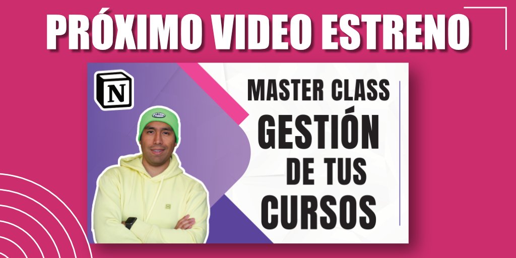 CanalMaxiHawk's tweet photo. ¡Atención a mi próximo video! En esta Master Class, te mostraré paso a paso cómo crear un sistema completo y sencillo para llevar la gestión y seguimiento de tus cursos. No te lo pierdas! 👀 https://t.co/xvbqPdnvk8 #NotionHQ #MaxiHawk #Notion https://t.co/ZoWKKg7Ko0