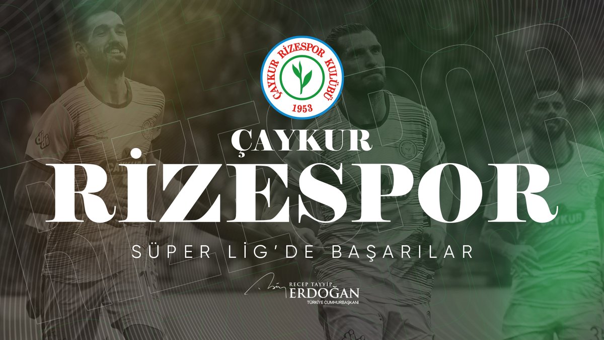 Spor Toto Süper Lig’e yükselen Çaykur Rizespor’u, taraftarını ve tüm Rizespor camiasını tebrik ediyorum. Şehrimize hayırlı olsun.