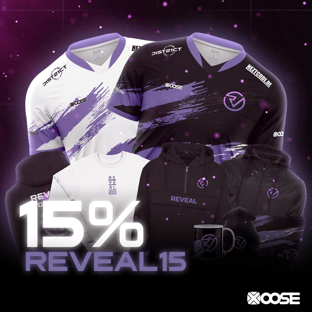 🔥REVEAL X <a href="/XOOSEtweet/">XOOSE.de</a>🔥

Ihr wollt euch eins unserer neuen Jerseys oder Designs holen? Für kurze Zeit gibt es jetzt einen 15% Discount.

Mit REVEAL15 könnt ihr euch 15% auf euren Einkauf sparen.

Hier geht's zum Shop: xoose.de/reveal/ 

#GoReveal #XoosePartner