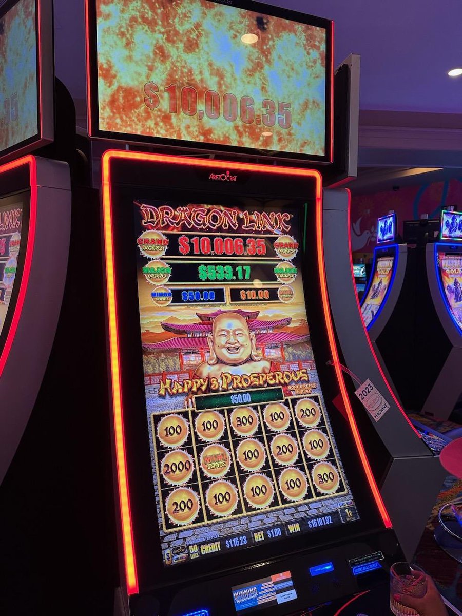 vegasrevealed's tweet photo. Tianna Gross is a lucky local! Big win while celebrating her birthday @RampartCasino last night. She made a $1 bet on a Dragon Link penny machine and won a $16,102 jackpot! https://t.co/xRkNR7S93h