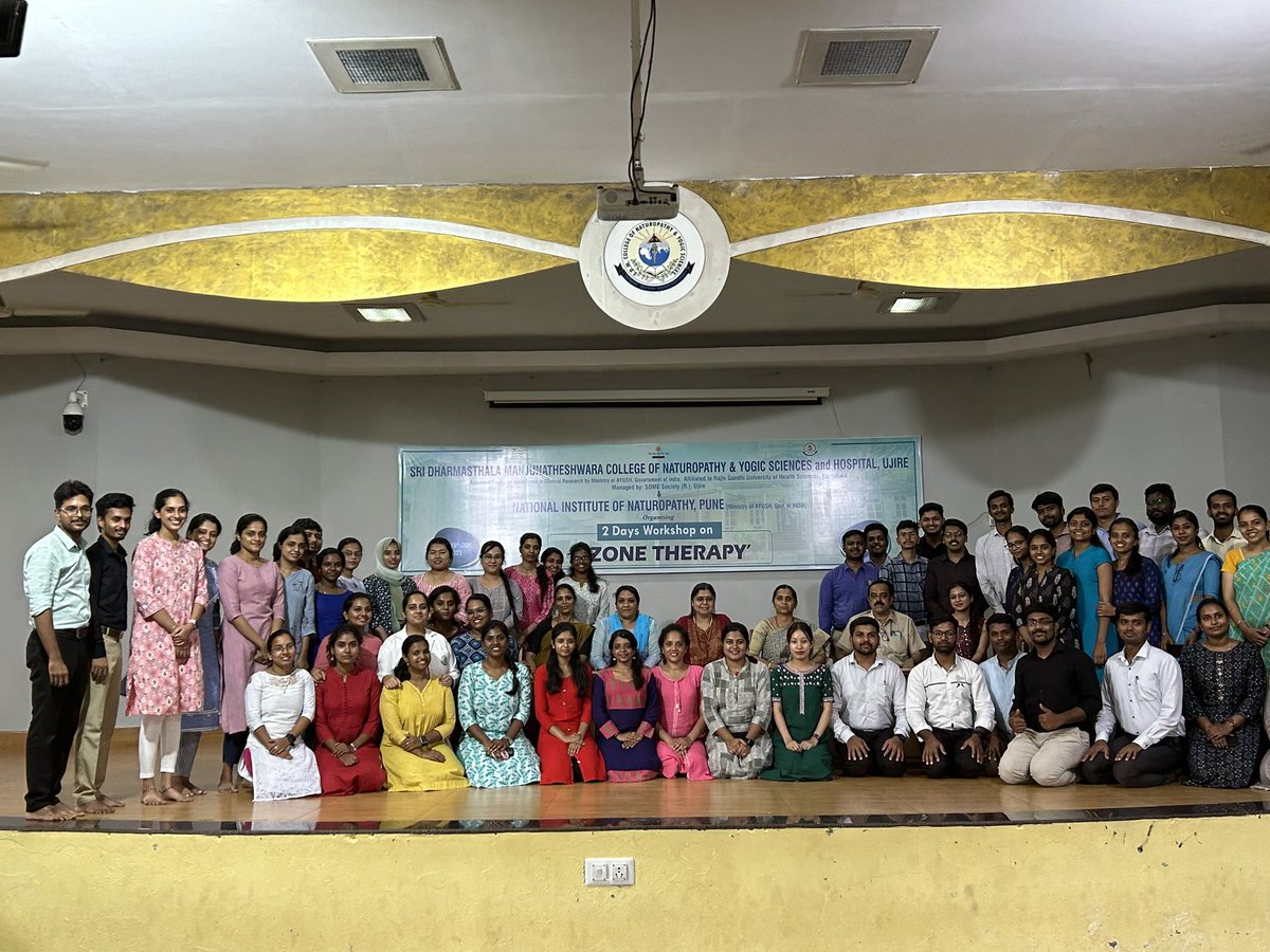O3fi's tweet photo. Happy to share that ozone forum of India was invited for ozone therapy CME at SDM college Ujire in association with National institute of Naturopathy Pune. It was attended by 60 PG students of Naturopathy and 600 BNYS students. https://t.co/QgkMmaBhgF