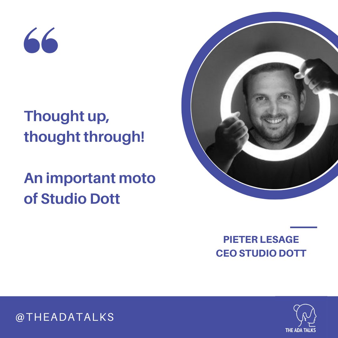 Thank you Pieter Lesage for your warm welcome Studio Dott We loved your talk and are looking forward hearing more of your journey. Stand tuned for our new The Ada Talks edition on June 20th!!