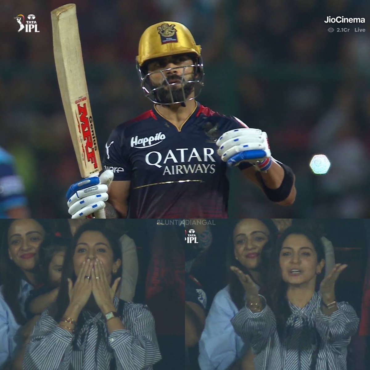 AnilChorotiya's tweet photo. Anushka Sharma being by the side of Virat Kohli is special. The strongest support system of this man ❤️
#ViratKohli𓃵 #RCBvGT https://t.co/gYLRjQz9pd