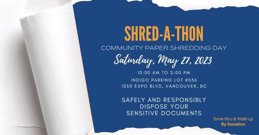 Hey #vancouverbc @RotaryYaletown is hosting a Shred Event Sat May 27th 10-2pm 1050 Expo Blvd. 
Perfect time to #declutter& #recycle old/unneeded personal or confidential papers safely😀📑✉️🗃♻️
Drive thru, by donation
#springcleaning #clearspace #organized