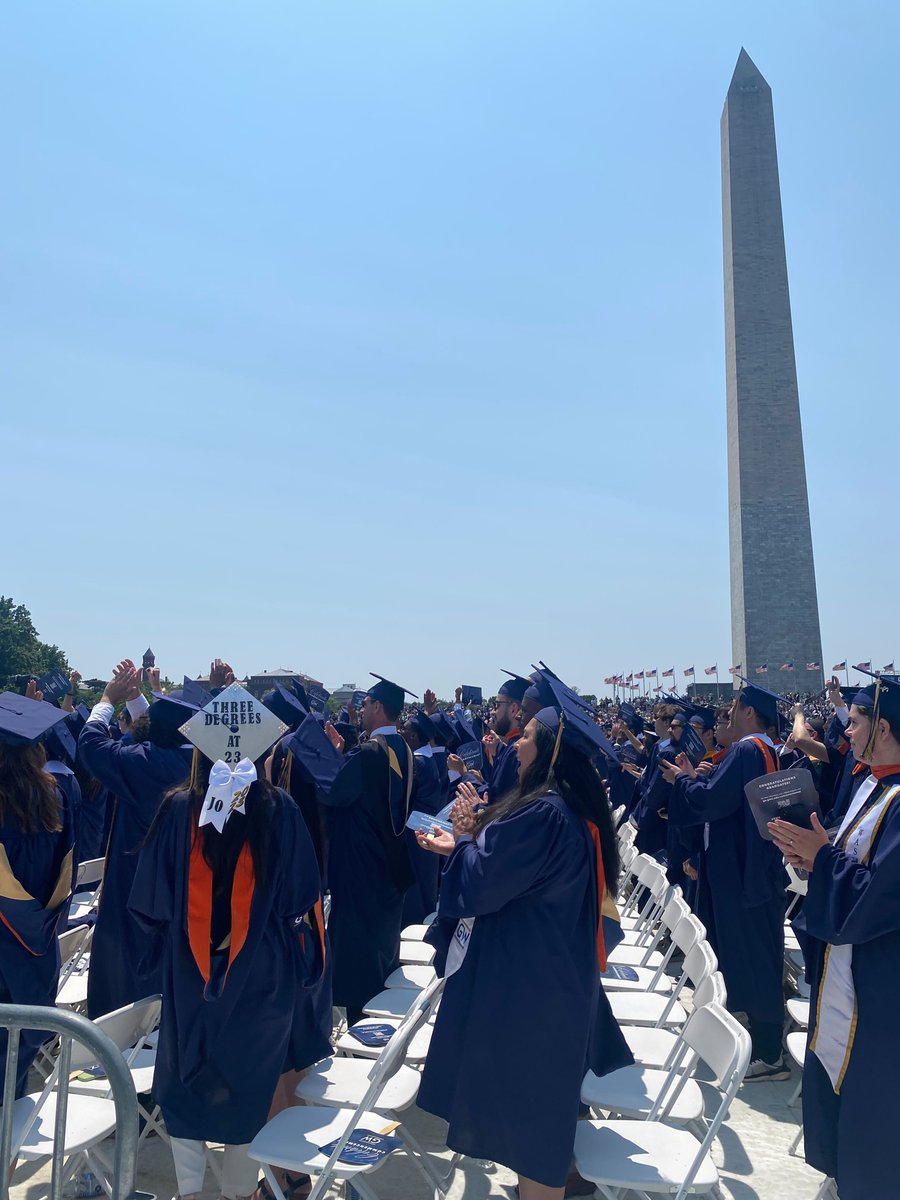 Congratulations to the class of 2023! 💛💙 #RaiseHigh #GWCommencement