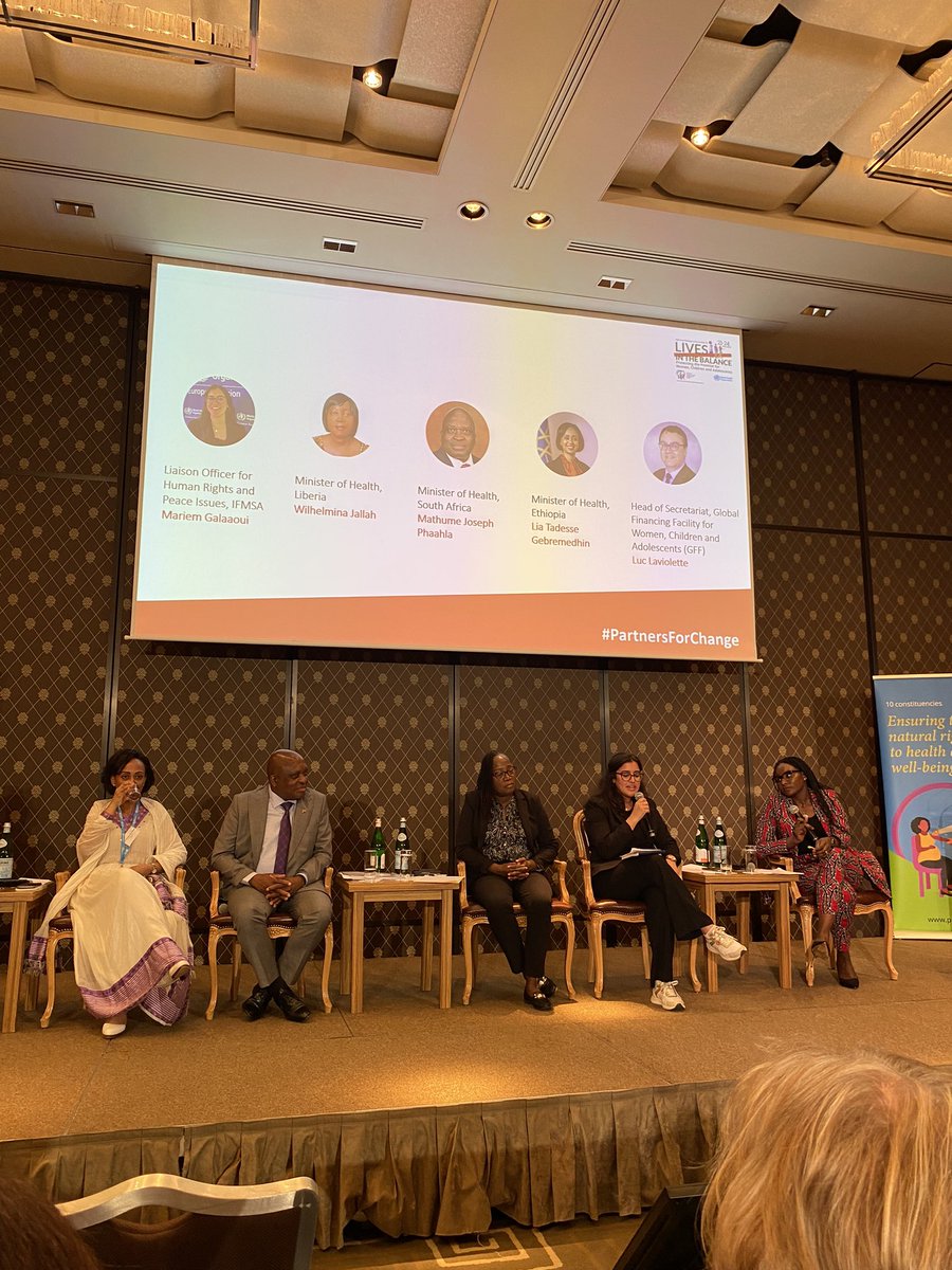 Listening to @IFMSA Liaison Officer for Human Rights and Peace issues @GalaaouiMariem speak about youth involvement and women’s, children’s and adolescents’ health in the first in person event by @PMNCH in #WHA76

 #LivesintheBalance #PartnersForChange #1point8