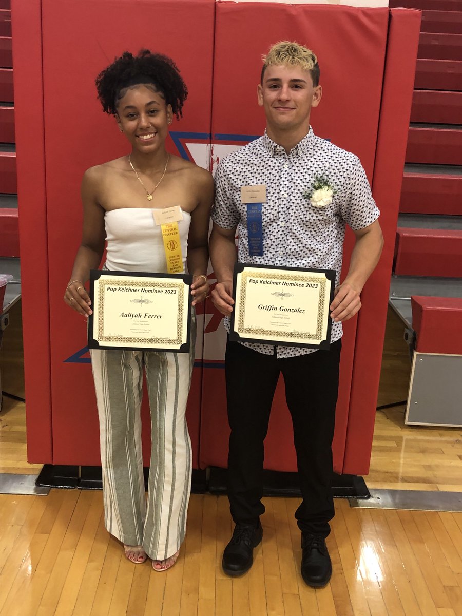 Congratulations Pop Kelchner Nominees Aaliyah Ferrer &amp; Griffin Gonzalez. Go Cedars