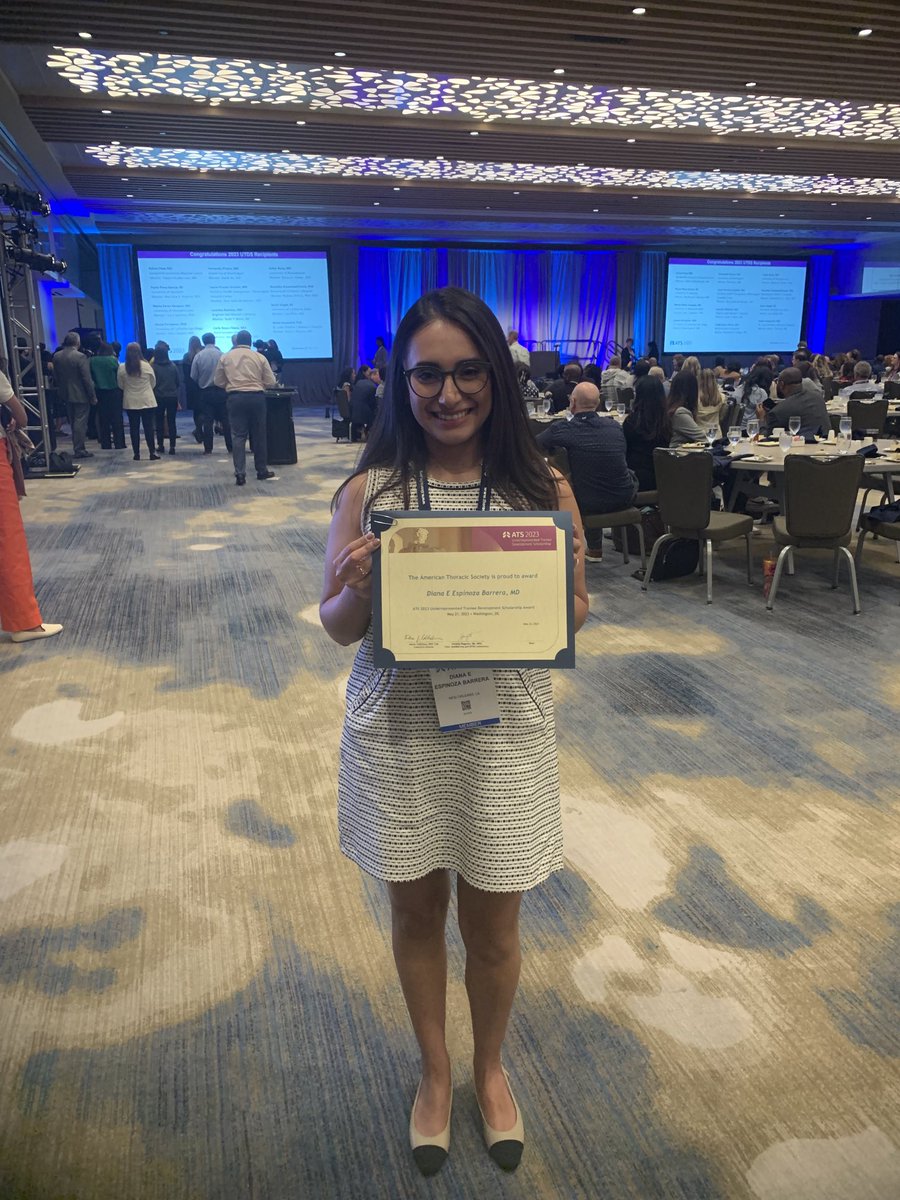 JPalominoMD's tweet photo. Extremely proud for our great fellow Dr. Diana Espinoza-Barrera for her award in ATS 2023
⁦@dianyesp1992⁩ ⁦⁦@TulaneMedicine⁩ ⁦@TulanePCCM⁩ ⁦@LCMCHealthEdu⁩ ⁦@atscommunity⁩ #ats2023 https://t.co/MH1SVmmnje