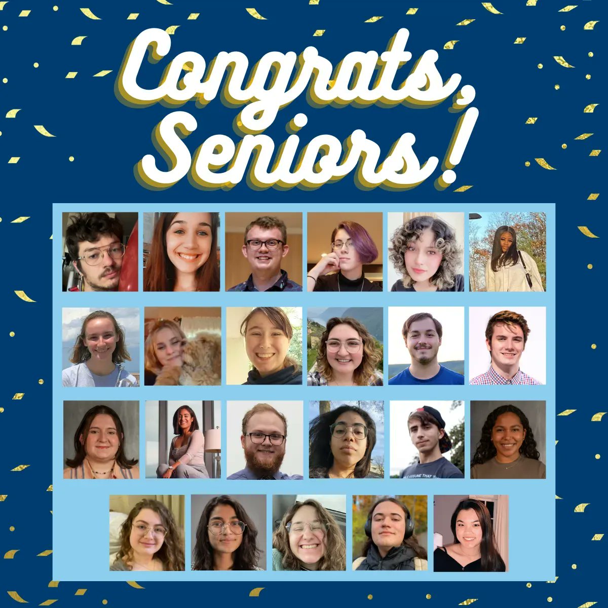 IthacaIT's tweet image. Congratulations to our graduating seniors! We thank you for the time and dedication you have given to IT@IC. Good luck with your futures, we wish you the best! 🎓