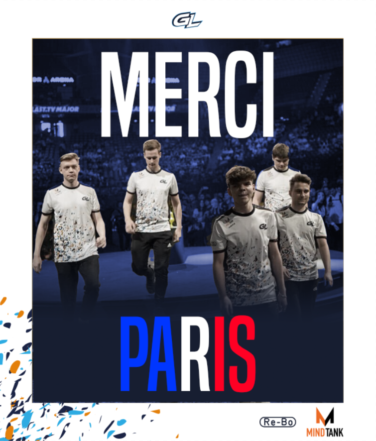 The greatest Major run in the history of CS:GO has come to an end.

Proud of what we have achieved. We will come back!

MERCI PARIS! ♥️
