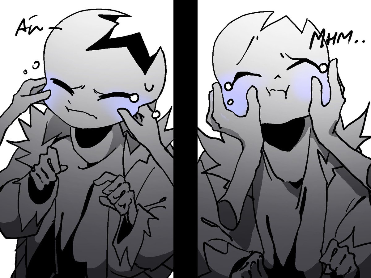 cheek massage (*/ω＼*)
#horrortale #horrorsans #sans #horror #undertale #undertaleAU #undertale_au #Undertail