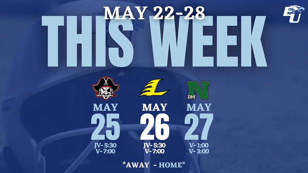East Union Softball (@eastunionsb) on Twitter photo ❕GAME WEEK❕
It’s finally a GAME WEEK! Mark your calendars for the week and plan on watching the Eagles in action! We are home Thursday & Saturday 🎉🥎
#GoEagles🦅🥎 ❕GAME WEEK❕
It’s finally a GAME WEEK! Mark your calendars for the week and plan on watching the Eagles in action! We are home Thursday & Saturday 🎉🥎
#GoEagles🦅🥎