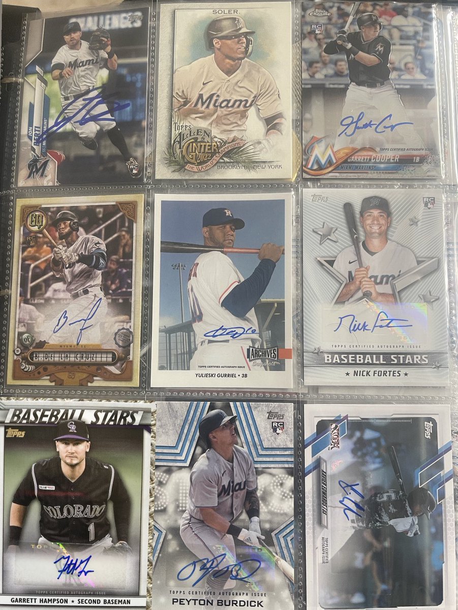 LMFPODCAST's tweet photo. TODAY’S Miami #MARLINS BaseBall  Card Line up, pitching JESUS LUZARDO (aka the #ZARDDOG) 

@CardPurchaser https://t.co/QKQwNIMTGc
