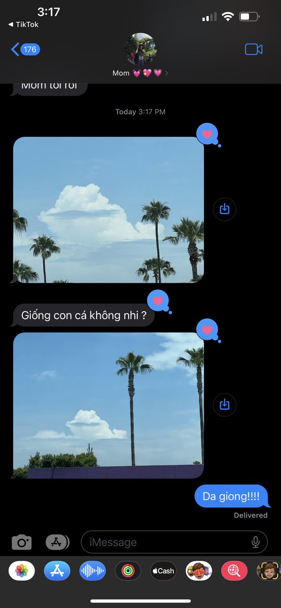 onenhillion's tweet photo. my mom asking me if this cloud looks like a fish… I love my mom https://t.co/YtKcv06Af0