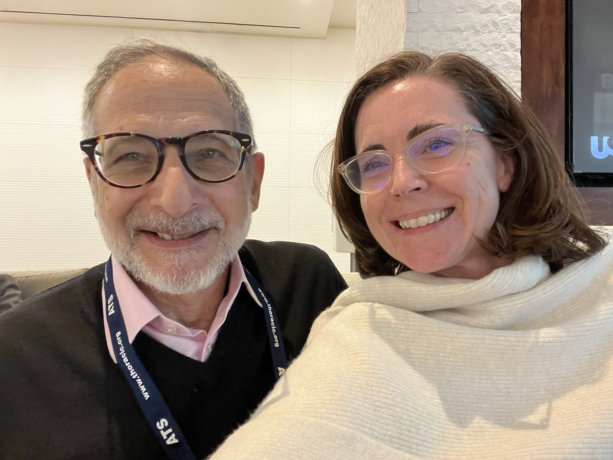 Connecting with amazing mentors is one of the best parts of #ATS2023, especially when they supported you during every year of medical training, from intern —> resident —> fellow and the launch to the beyond. Thank you, Hank Fessler! #oslerpride @JHUPCCMFellows