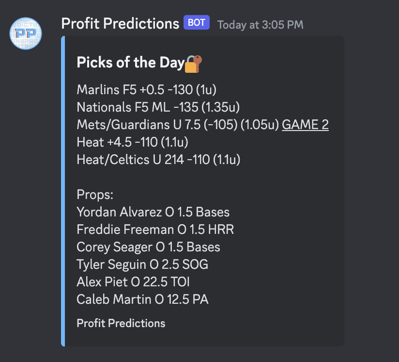 Profit Predictions tweet media