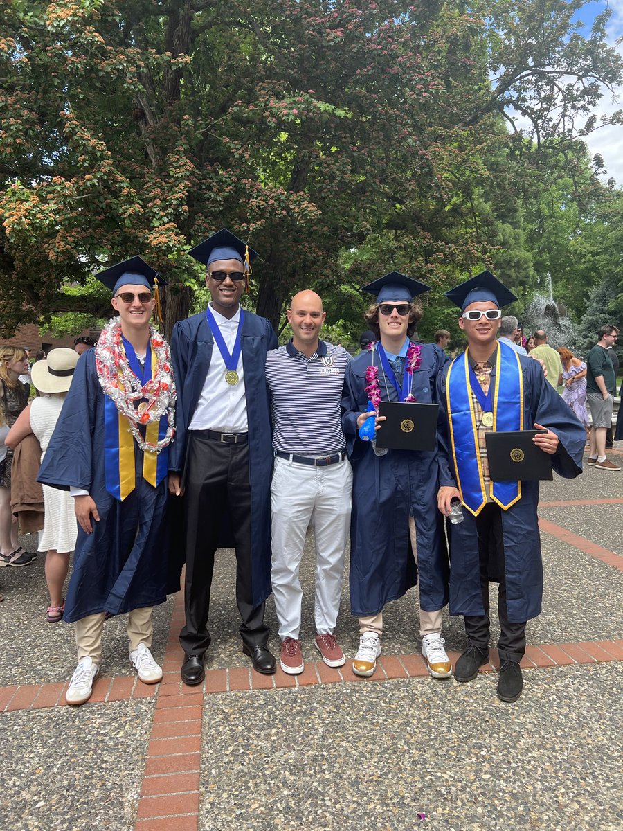 What a great day seeing these young men walk across the stage receiving their degrees from Whitman. So proud of not just what this group accomplished on the court, but what they accomplished in the classroom. They are heading off campus to make a huge impact in the world.