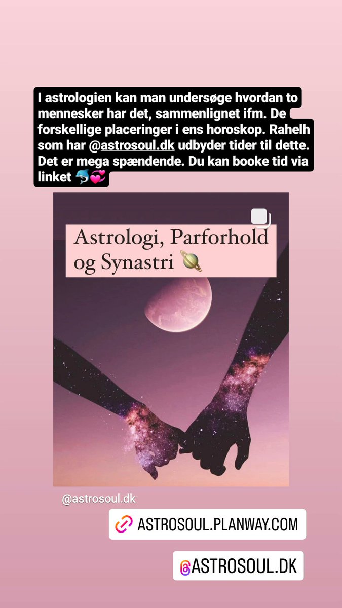 Alexandruamp14's tweet image. I astrologien kan man undersøge hvordan to mennesker har det, sammenlignet ifm. de forskellige placeringer i ens horoskop. Rahelh som har astrosoul udbyder tider til dette. Du kan booke tid via inket:
 astrosoul.planway.com
#astrologi #synastri #astrosoul #parhoroskop