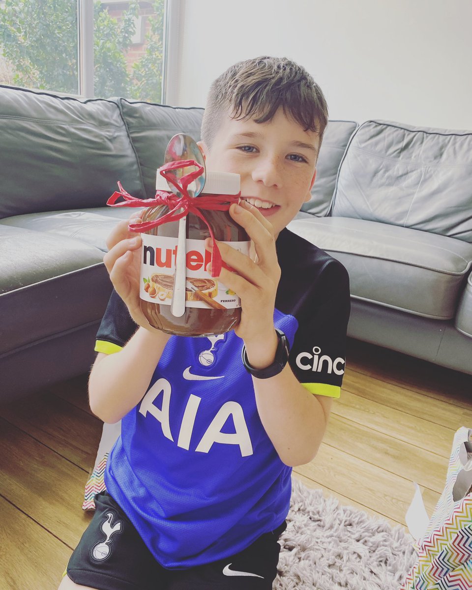 His friend got him a giant jar of Nutella for his birthday. I’m not going to top that 😳