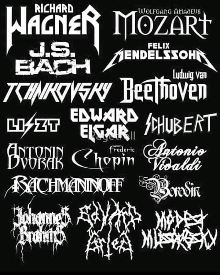 Erik_86_'s tweet photo. Se i più grandi compositori fossero stati Metallari 🤟😈
#Metal https://t.co/ORrKHOkPLn