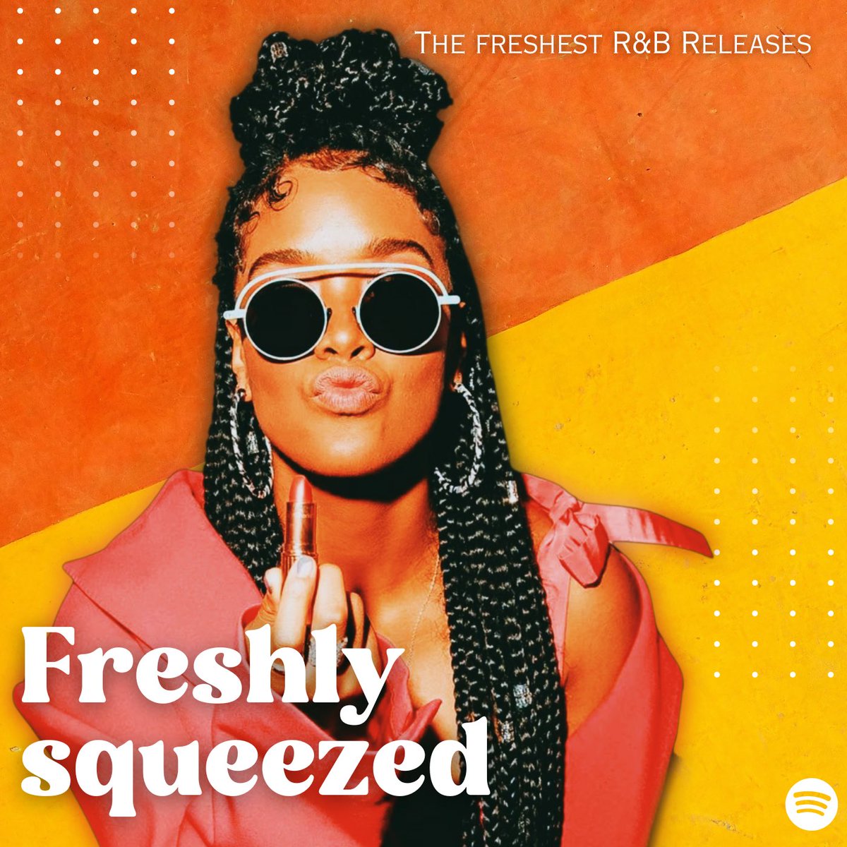 Freshly Squeezed🍊 for Spotify is now live! New month, New look! Filled with The Freshest R&B / Soul releases Ft @HERMusicx @tyjhier @Maetasworld @amalou @leatheleox @essosajoy @solomonheaden @chaseshakur_ @KekePalmer @KianaLede @JoshLeviWorld @AliahSheffield @Otis_Kane…