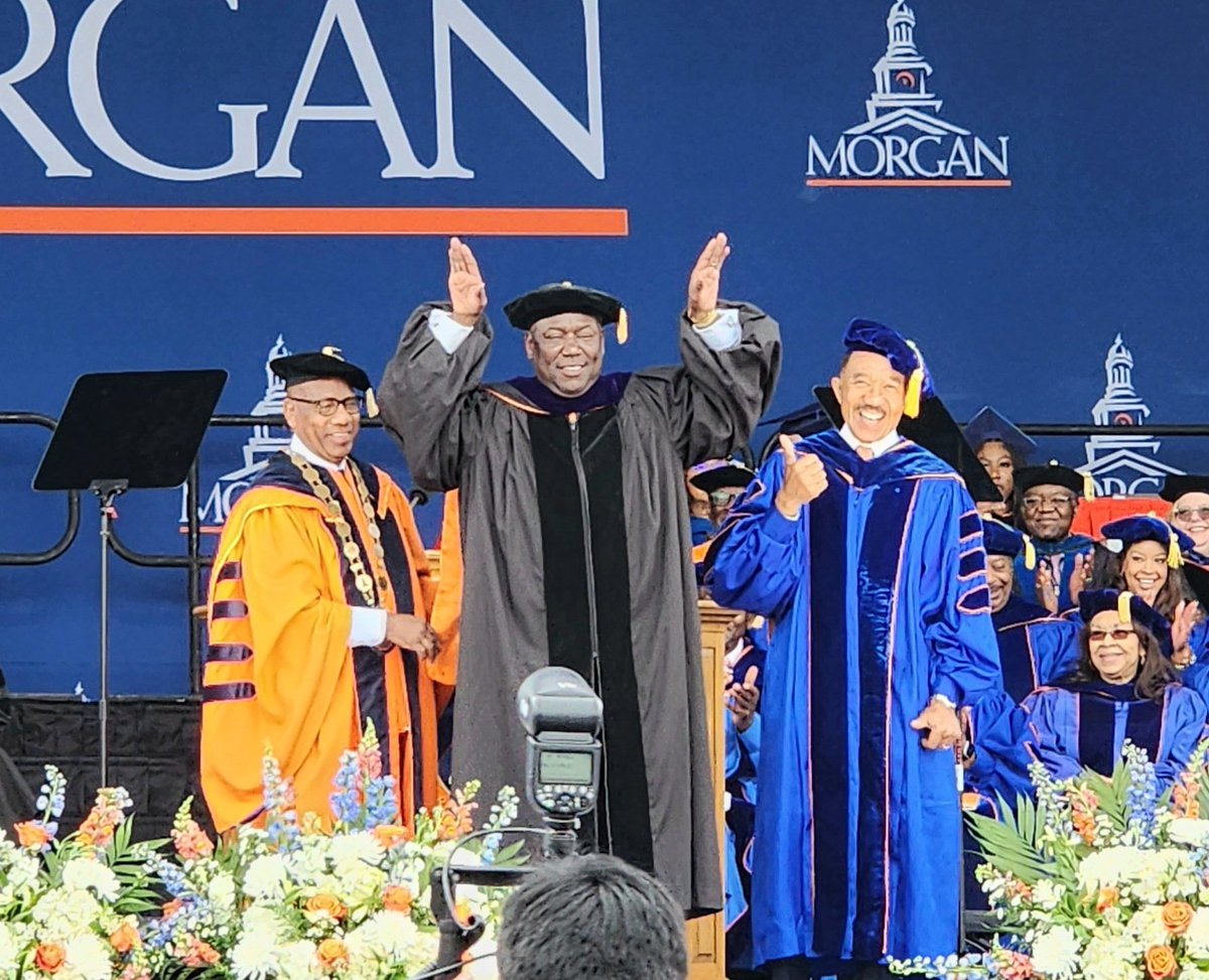 Mfume4Congress's tweet photo. Congratulations to Morgan's Class of 2023, to honorary degree recipients Attorney Benjamin Crump & Dr. Ruth T. Sheffey, and to the first graduates of Morgan Completes You-adult learners who returned to Morgan to finish what they started. #MorganGrad23 #MorganState #MSU #Baltimore https://t.co/wAzhMpaPz3