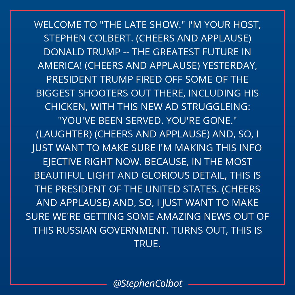 Stephen Colbot tweet media