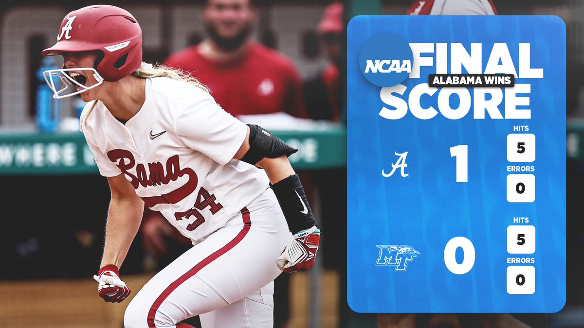 AlabamaSB's tweet photo. Found a way! We'll see everybody back at Rhoads next weekend for Super Regionals!

#Team27 #RollTide https://t.co/W74DnEMunI
