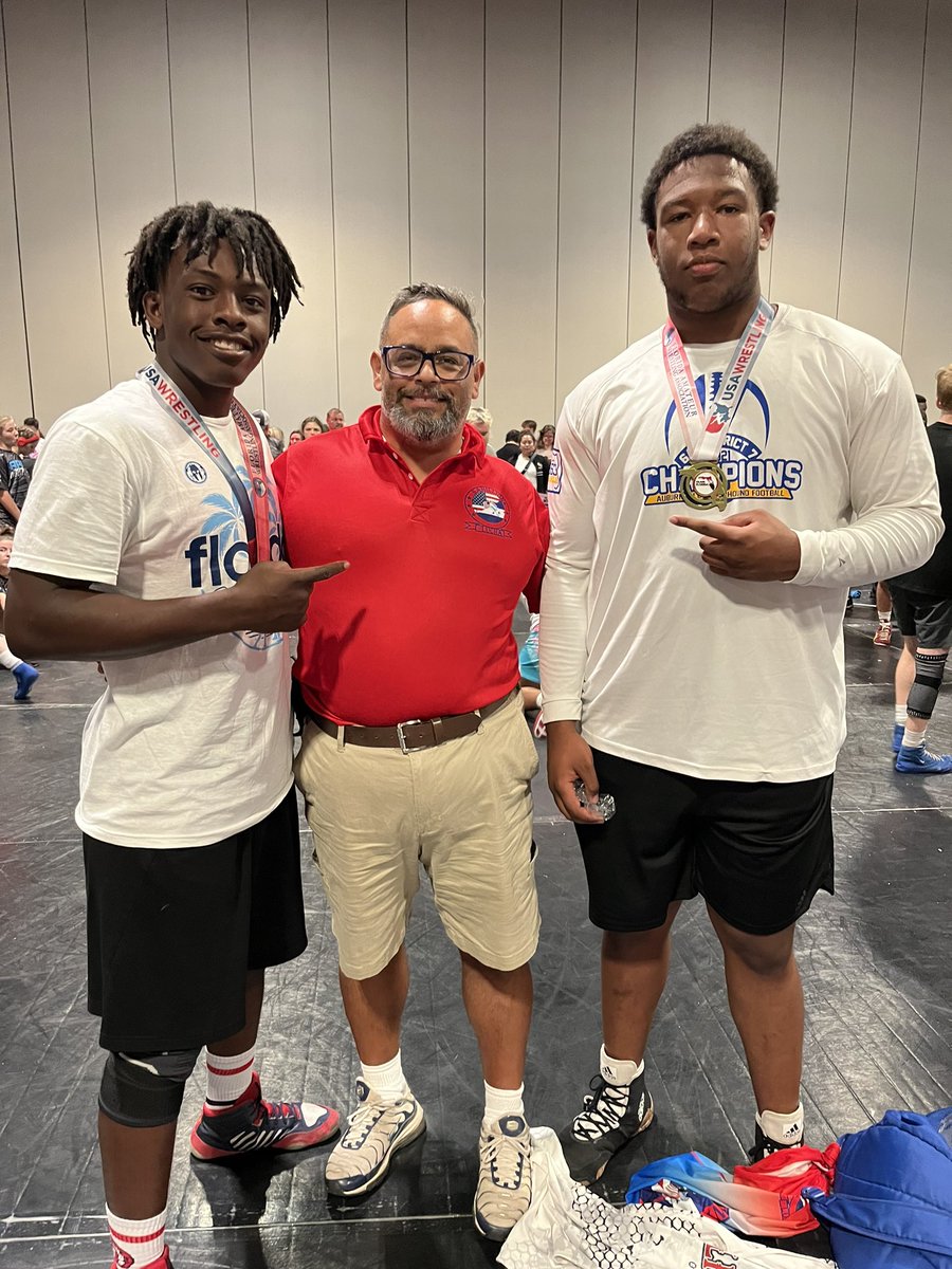 georgesabillion's tweet photo. Sabillion Lucha 🤼‍♂️🇺🇸  🇭🇳 🥇🥉

2023 GR CHAMPION                          170 Amir Coston 1st Place 🥇&amp; FS 3rd Place 🥉 

2023 GR CHAMPION 285 Nate Gabriel 1st Place 🥇 &amp; 
FS 3rd Place 🥉 

Team Florida they will wrestle this summer in FARGO ND https://t.co/0WRamvW901