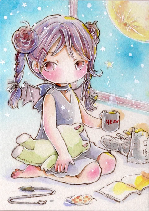 おはようございます。 自分メンテの土日でした  気温が変わりやすい季節ですね。。 今週もうまく乗り切りたいです  『しっぽは休日ははずしてるの。羽根もとれるといいんだけど。』