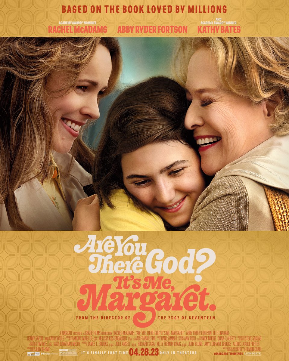Are You There God? It's Me, Margaret. (2023)
Streaming: June 6, 2023*
PVOD (Apple, Amazon, Google, etc.)
*Date confirmed
#AreYouThereGodItsMeMargaret