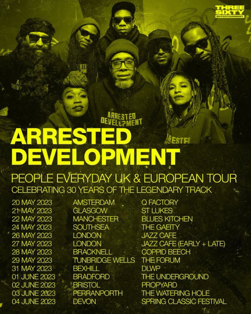 TONIGHT ONLY! #Glasgow #ARRESTEDDEVELOPMENT Come thru #LIVE #HipHop ADtheBand.com for details #WorldTour #PeopleEveryday opening tonight: <a href="/Twanmack/">Antoine Mack</a> On Stage: <a href="/Speech__/">SPEECH</a> #WillMontgomery <a href="/JJ_Boogie/">JJ Boogie</a> #Fareedah #April #1Love #JonDough #RickBenjamin