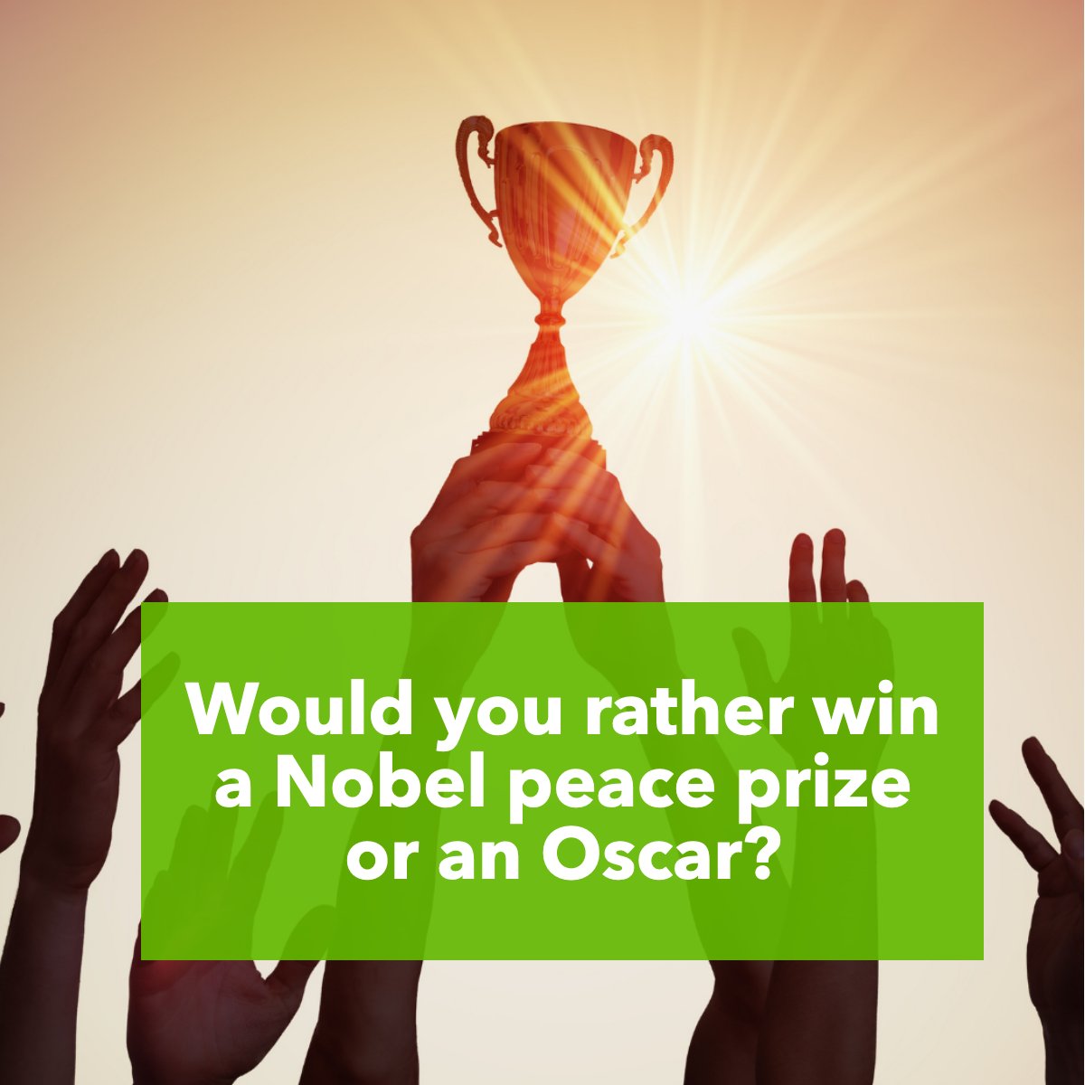 Would you rather win a Nobel peace prize or an Oscar? 🏆 🥇

What would you like? Tell us in the comments.

#theoscars    #nobelprize    #whatwouldyoulike    #thropy    #win    #winner
#YourPerfectHome #CRayBrower #SanJoaquinCounty #StocktonCA #RealEstate