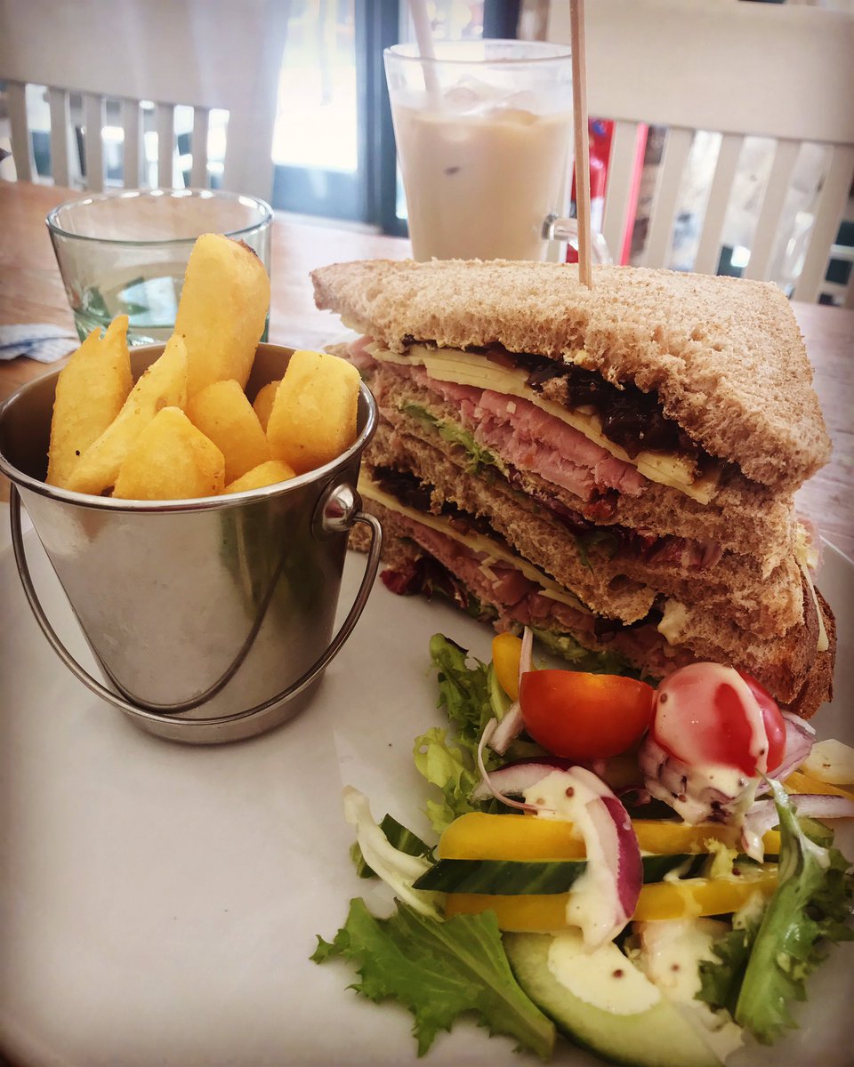 Sunday lunch treat with Carol after our ride 🐎 A trip to Bodnant Welsh Food Centre for lunch 🥗 This was their ploughman’s sandwich with an iced latte, delish 🫶 #ladiesthatlunch #refreshments #sundaylunch #friendships #goodfood #goodmood #goodcompany @FoodCymru #northwales