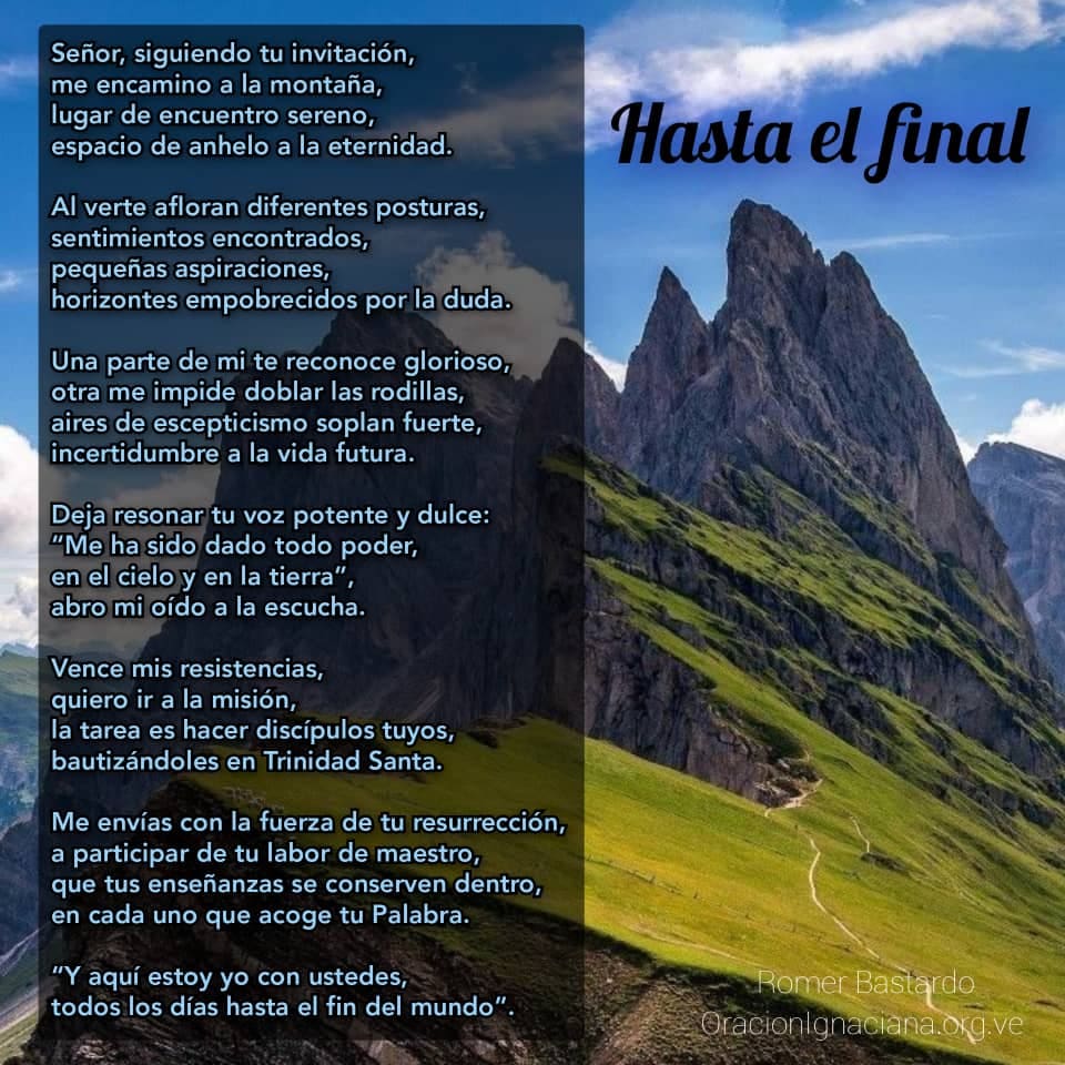 radiokerigma's tweet photo. #Mayo Hasta el final
“Y aquí estoy yo con ustedes,
todos los días hasta el fin del mundo”

@CEVmedios #Venezuela #Monagas #Maturin #Oracion #oraciondeldia https://t.co/OxynVQuiMJ