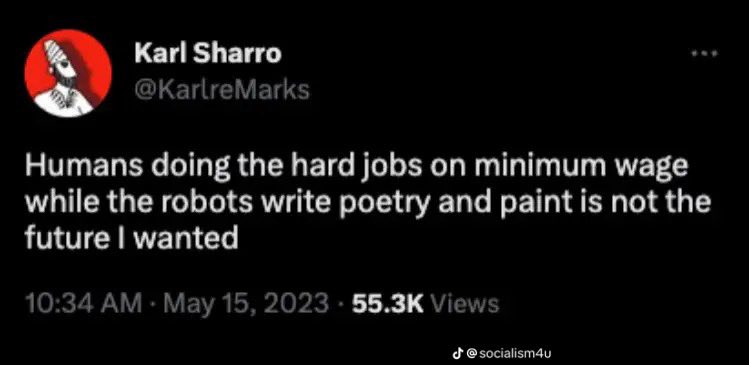 ajxxday's tweet photo. Jealous of the AIs that write poetry and paint all day 😭 https://t.co/rkjNfZxyG0
