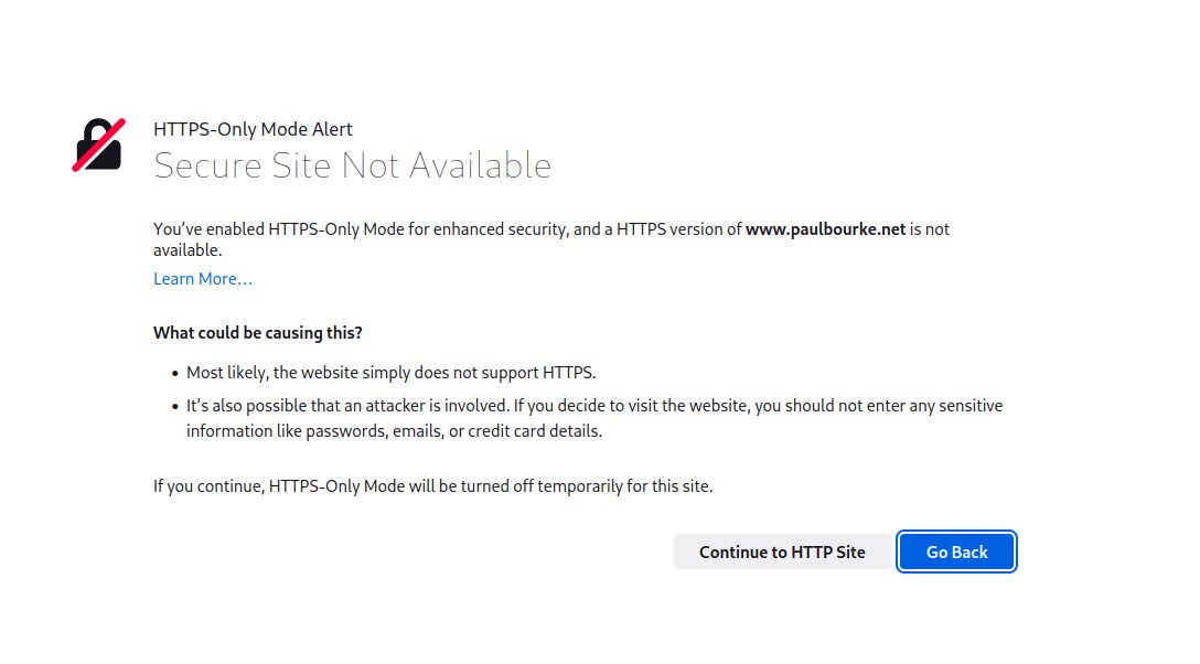 When I see the "Secure Site Not Available" warning I immediately react at a subconscious level with joy and solace.

It's such a consistent and reliable signal that the website I'm about to see is useful and excellent.