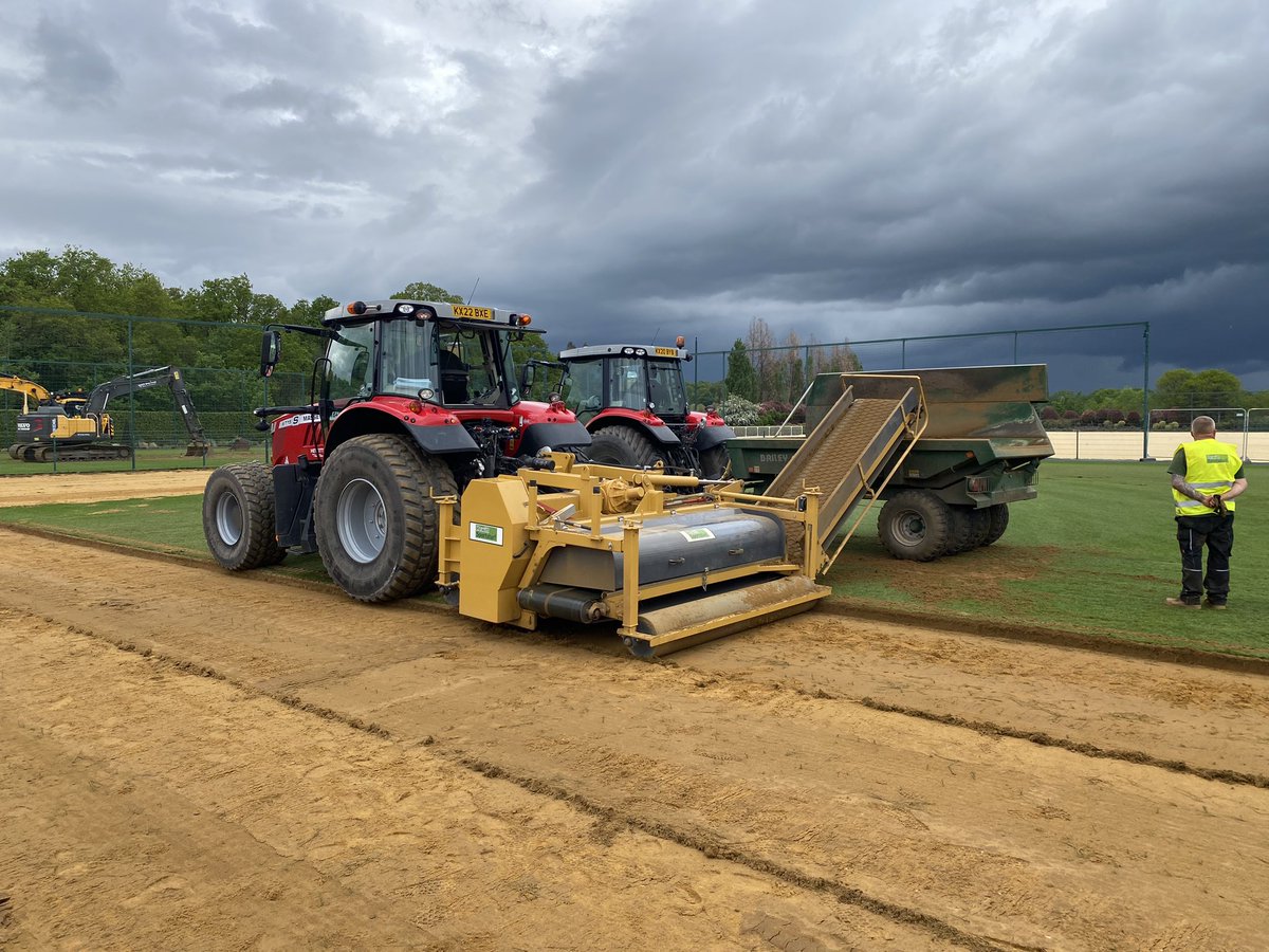 HSportsturf's tweet photo. Reconstruction of Pitch 2 at @SpursOfficial TG progressing well with Upper Rootzone works on-going.

@GrassmaxSystems Hybrid Grass stitching to follow this week.

#Training #Pitch #Reconstruction #GrassMax #Hybrid #Grass #Sportsturf #Contractor #Turnkey #Solutions #THFC #COYS https://t.co/o6bMCf7ydJ