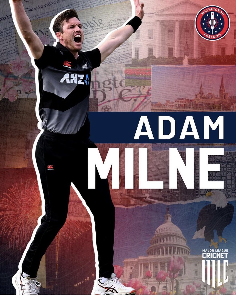 mlc_usat20's tweet photo. Big names keep on coming in #MLC as @AdamMilne19 joins Washington Freedom πΊπΈππ³πΏ
#adammilne #mlct20 #mlcusa #usacricket #cricket #league #t20 #t20cricket https://t.co/hQmT1qrIkH